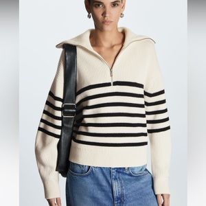 COS half zip sweater S